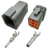 DTP04-2p Automotive Sealed Water Proof Connector 2p4p6p Harness Plug High Current Spot Lamp Socket(6p,1sets) view 1