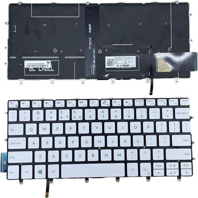 100% New Replacement Keyboard with Screwdriver for Dell XPS 13 9380 9370 9305 7390 Series Laptop, Dell XPS 13 9380 9370 9305 Laptop White Frameless Backlit Laptop Keyboard