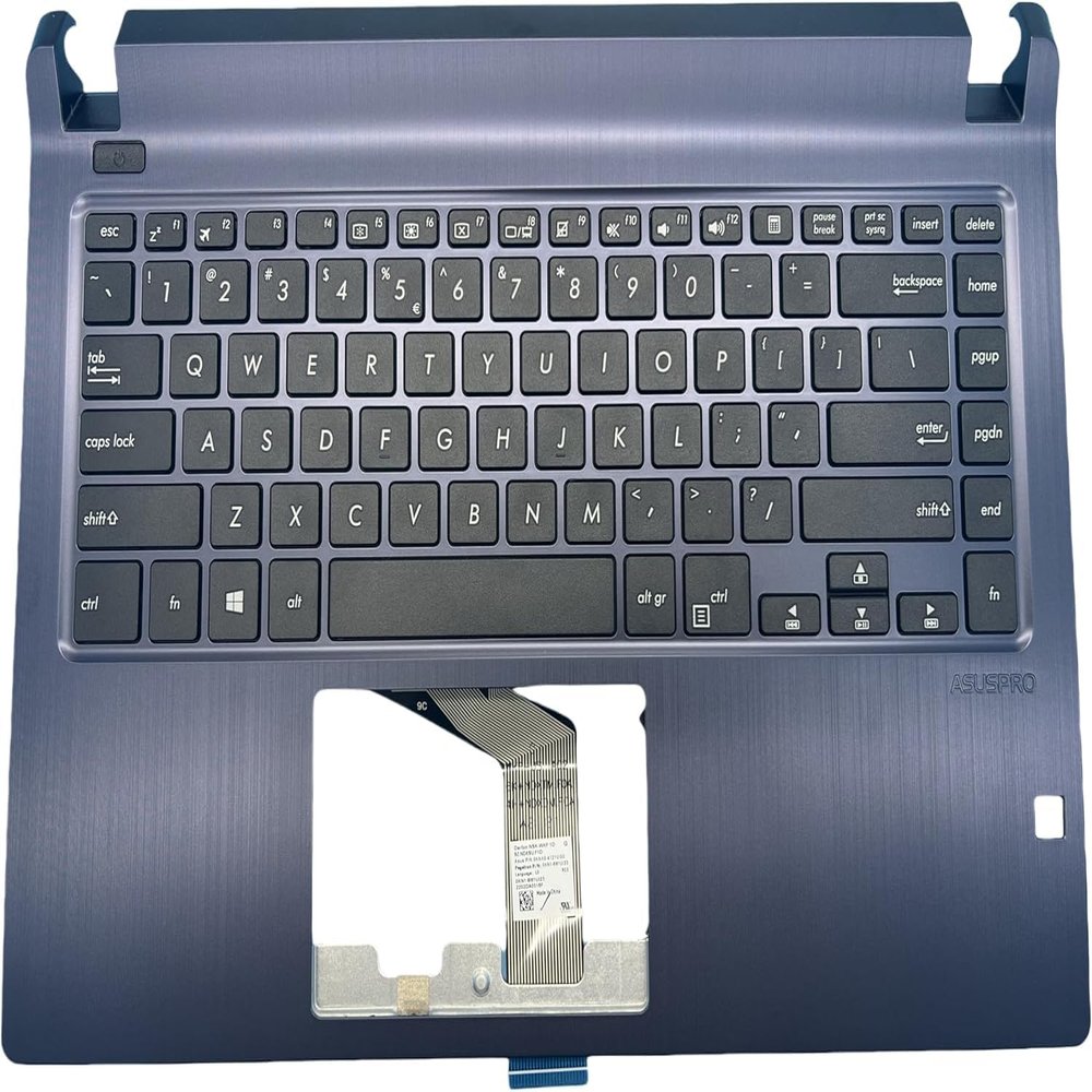 100% New Laptop Keyboard for ASUS PRO P1440 P1440F P1440FA P1440UF P1440U Laptop US Layout with Blue C Cover, Square Appearance Hole 13N1-6MA0101 00J3 NSK-WKF 9Z NDXSU.F1D 0KNX0-4121UI00