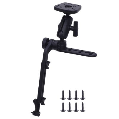 AOWINHIT Marine Electronic Mount 1.5in Ball Base Fish Finder Mounting Plate with Adjustable Arm for Yachts Boats Water Sports