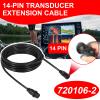720106-2 EC M3 14W30 14-Pin Transducer Extension Cable Fit for Humminbird APEX XPLORE SOLIX and Onix Series and Built-in MEGA Imaging On Select Minn Kota Trolling Motors 30 Feet view 2