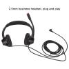 Hulex Supplies 2.5mm Office Headset, Dual Ear Telephone Headphone with Noise Cancelling Microphone, Binaural Customer Service Headphones for Phone Sales Hospitals Banks, Comfortable ABS Material view 4