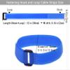 HUAHAITGCH 10 Pack (12 x 0.8 Inch) Reusable Fastening Cable Ties and Cable Straps Blue Color djustable Multi-Purpose Hook and Loop Straps Nylon Cable Ties Organizer Fastener Management Wire Straps view 2