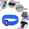 HUAHAITGCH 10 Pack (12 x 0.8 Inch) Reusable Fastening Cable Ties and Cable Straps Blue Color djustable Multi-Purpose Hook and Loop Straps Nylon Cable Ties Organizer Fastener Management Wire Straps view 3