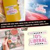 0 Liberal Sticker Patriotic Quote Political Saying USA Pride Freedom Themed Waterproof Die-Cut Vinyl Stickers for Laptop, Water Bottle, Phone, Hardhat, Cute Decor Gifts for Her Him view 2