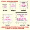 0 Liberal Sticker Patriotic Quote Political Saying USA Pride Freedom Themed Waterproof Die-Cut Vinyl Stickers for Laptop, Water Bottle, Phone, Hardhat, Cute Decor Gifts for Her Him view 4