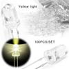 Bacar 1000 Pcs F51BC4XX-X 1.8-3.4V Lamp Marker Led Diodes Yellow:585-595NM Usually view 3