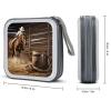 VstaDank American West Rodeo CD Case Binder for Travel Car DVD Storage Case DVD Storage Bag with Handles Cover CD Storage Binder for Blu-ray Movie Music Audio Disks 40 Disc Units view 2