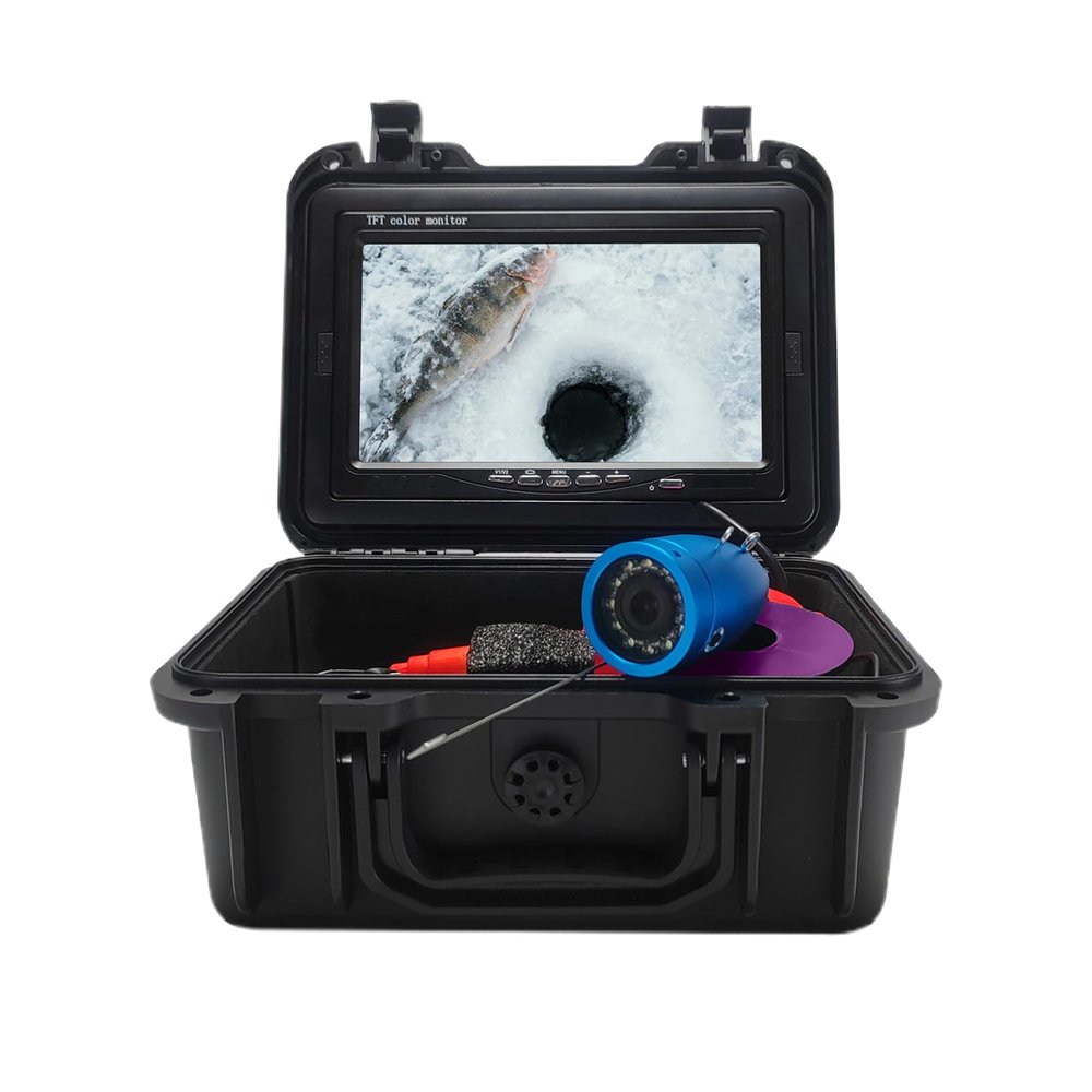 RASTKY Underwater Fishing Camera Portable High Clear Screen 7 Inch IPS Color + 1000TVL Camera for Ice Fishing 15M Cable (CR110-7S-DL)