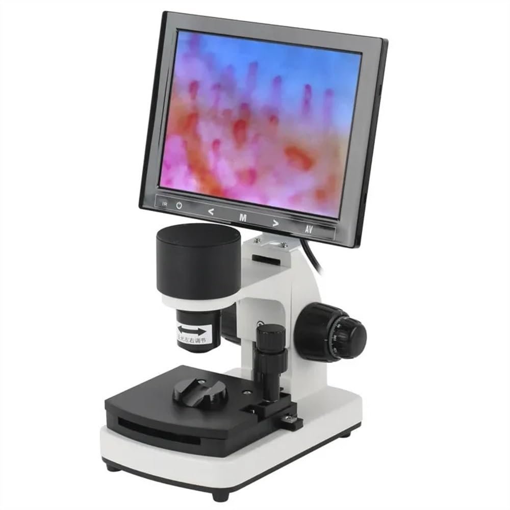 LJSM Lab Microscope Slides with 7 LCD Screen Nailfold Capillary Microcirculation HD 1000X Microscope Blood Observer Integrated Machine Microscope Parts