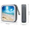 VstaDank Bright Sunshine Summer Beach CD Case Binder for Travel Car DVD Storage Case DVD Storage Bag with Handles Cover CD Storage Binder for Blu-ray Movie Music Audio Disks 40 Disc Units view 2