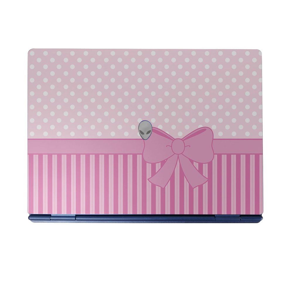 Laptop Skin Compatible with Alienware 16/16X Aurora (2025) - Pink Present - Premium 3M Vinyl Protective Wrap Decal Cover - Easy to Apply | Crafted in The USA by MightySkins