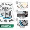 101SignCity 1.5" x 2" Live Laugh Toaster Bath Vinyl Sticker (3PK), Dark Humor Parody Decal, Waterproof Self-Adhesive Mini Sticker for Laptop, Bottle & Phone Case view 3