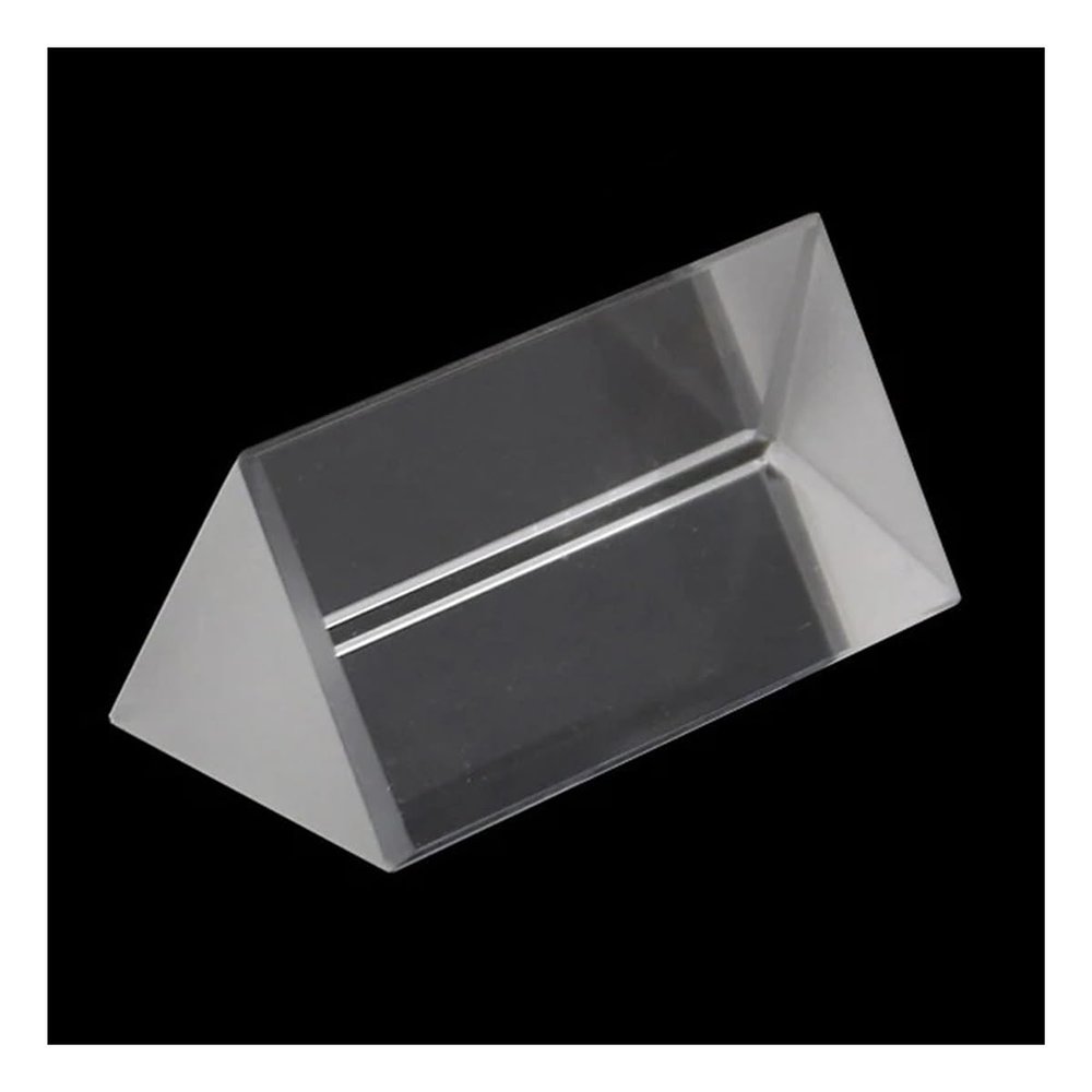 Optical Glass Lens Optical Triangular Prism Educational Tool Refractor Teaching Light Length 50mm 30mm