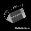 Optical Glass Lens Optical Triangular Prism Educational Tool Refractor Teaching Light Length 50mm 30mm view 2