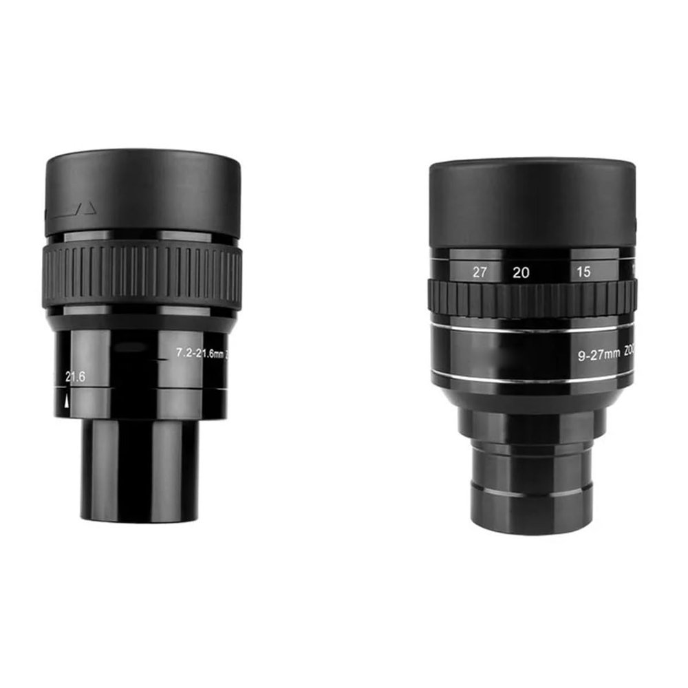 1.25'' Zoom Telescope Eyepiece 7.2-21.6mm/9-27mm Super-Wide Angle Multi-Coated Accepts 1.25" SV191 Astronomical Telescope Part(7.2-21.6mm 9-27mm)
