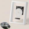 zxmeimm Retro Music Photo Frame CD Player, Professional-Grade CD, Dual-Purpose Wall-Mount/Desktop Design, Requires External Speakers, Digital Display & Remote,CD not Included White view 1