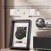 zxmeimm Retro Music Photo Frame CD Player, Professional-Grade CD, Dual-Purpose Wall-Mount/Desktop Design, Requires External Speakers, Digital Display & Remote,CD not Included White view 2