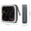 VstaDank Black Gold Marble CD Case Binder for Travel Car DVD Storage Case DVD Storage Bag with Handles Cover CD Storage Binder for Blu-ray Movie Music Audio Disks 40 Disc Units view 2