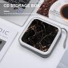 VstaDank Black Gold Marble CD Case Binder for Travel Car DVD Storage Case DVD Storage Bag with Handles Cover CD Storage Binder for Blu-ray Movie Music Audio Disks 40 Disc Units view 4