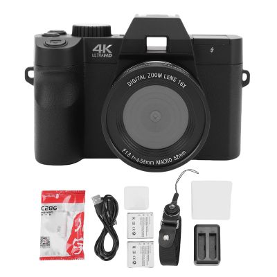 Gecheer 4K Mirrorless Camera, 48MP 16X Zoom Travel Camera with 32GB Memory Card for Photography and Filming