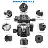 CAVIX Lever Tripod Ball Head, Low Gravity Metal Ball Head Camera Tripod Head 44lbs/20kg Load, Panoramic Ball Head, with 1/4" Arca Swiss Quick Release Plate for Tripod, Monopod, DSLR, Camera(H-46F). view 4