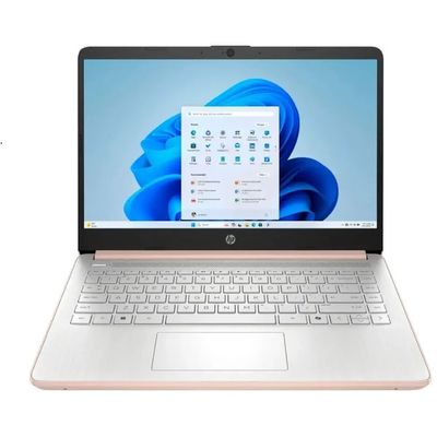 HP 14" Laptop Business Student Slim Computer, Copilot AI,One Year Office 365, Quad-Core Intel CPU, 8GB RAM, 128GB UFS, Wi-Fi 6,Windows 11 Home,Rose Gold