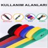 Cable Holder 5 Meter Hook and Loop Cable Organizer Reusable Cable Ties Cord Management for Home Office Entertainment System - One Size view 3