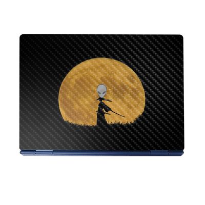 Carbon Fiber Laptop Skin Compatible with Alienware 16/16X Aurora (2025) - Samurai - Premium 3M Vinyl Protective Wrap Decal Cover - Easy to Apply | Crafted in The USA by MightySkins