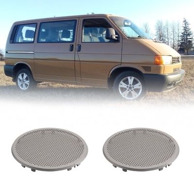 HDKENF Car Front Door Trumpet Tweeter Speaker Cover 2pcs Speaker Grill Iron Subwoofer Cover Audio Mesh Protector Guard(Silver)