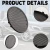 HDKENF Car Front Door Trumpet Tweeter Speaker Cover 2pcs Speaker Grill Iron Subwoofer Cover Audio Mesh Protector Guard(Silver) view 3