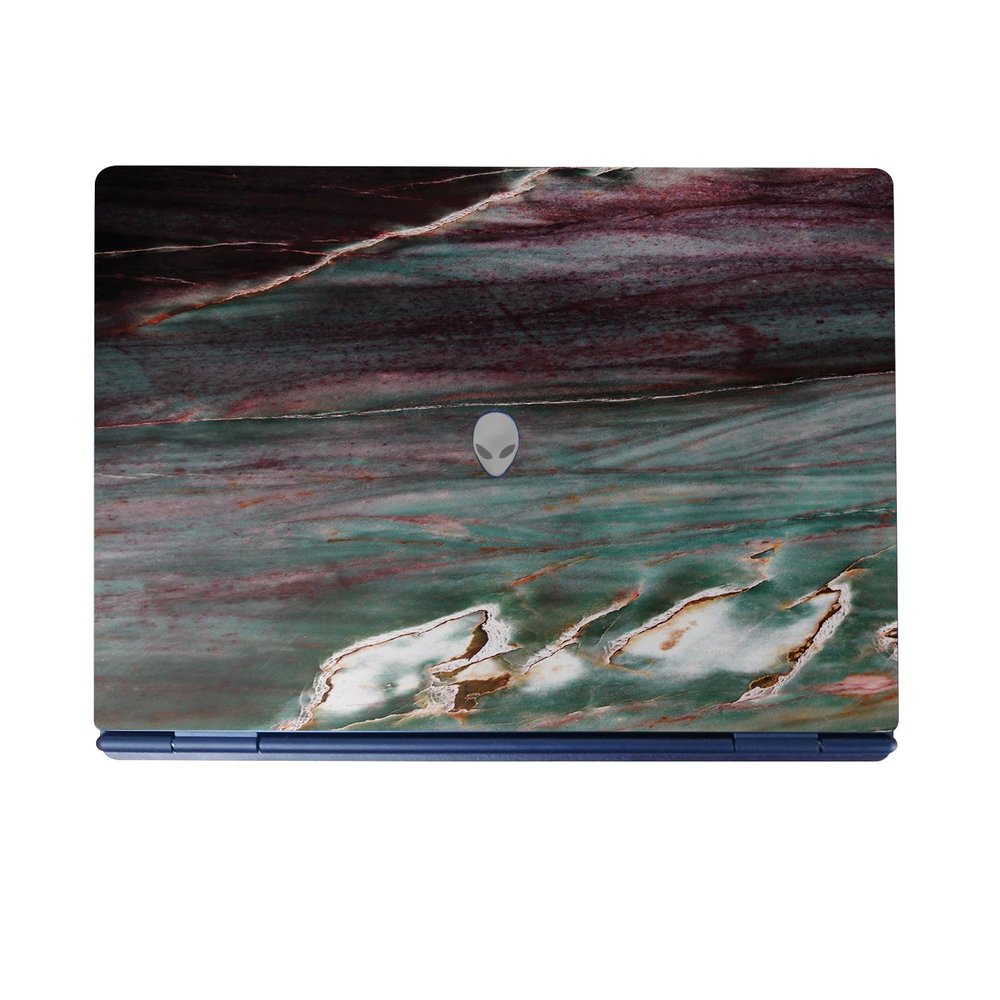 Laptop Skin Compatible with Alienware 16/16X Aurora (2025) - Grunge Marble - Premium 3M Vinyl Protective Wrap Decal Cover - Easy to Apply | Crafted in The USA by MightySkins