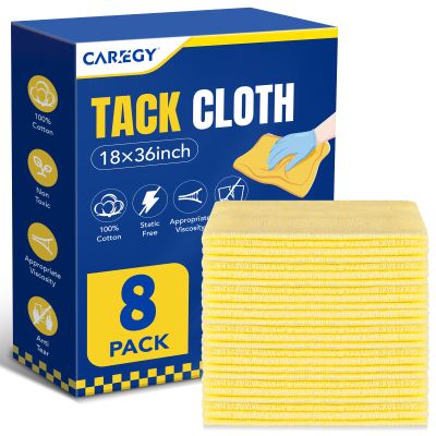 CAREGY 8Pcs Tack Cloth for Removing Dust from Woodworking
