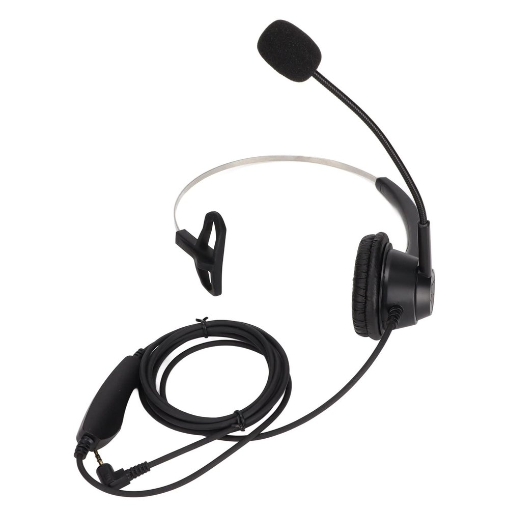 Dam Skerisi H360-2.5MV 2.5mm Business Headset, Monaural Office Headset with Speaker Volume Adjustment and Microphone Mute, Single Ear Headset for Call Center Conference Telemarketing, Durabl