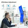 AVLT 38" Vertical Ultrawide Monitor Mount Gray Two Stacked 26.5 lbs Screens on Heavy-Duty Pole Save Workspace with Fine-Tune Height Tilt Swivel Rotate Adjustment C-clamp and Grommet Mounting Stand view 3