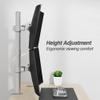 AVLT 38" Vertical Ultrawide Monitor Mount Gray Two Stacked 26.5 lbs Screens on Heavy-Duty Pole Save Workspace with Fine-Tune Height Tilt Swivel Rotate Adjustment C-clamp and Grommet Mounting Stand view 4