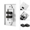 Zyyini Dual Port HDMI Wall Plate, Dual Port Gold Plated HDMI with Ethernet Wall Plate Face Cover for Home Theater DVD TV view 2