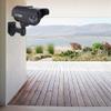 Solar Powered Fake Camera, Dummy Security Camera, Realistic CCTV Surveillance with Red LED Light, Adjustable Pivot System for Indoor Outdoor Use, ABS Material Silver Black (Black) view 3