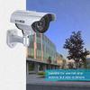Solar Powered Fake Camera, Dummy Security Camera, Realistic CCTV Surveillance with Red LED Light, Adjustable Pivot System for Indoor Outdoor Use, ABS Material Silver Black (Silver) view 3
