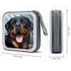 VstaDank Rottweiler Dogs Tongue Head CD Case Binder for Travel Car DVD Storage Case DVD Storage Bag with Handles Cover CD Storage Binder for Blu-ray Movie Music Audio Disks 40 Disc Units view 2