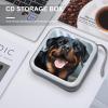 VstaDank Rottweiler Dogs Tongue Head CD Case Binder for Travel Car DVD Storage Case DVD Storage Bag with Handles Cover CD Storage Binder for Blu-ray Movie Music Audio Disks 40 Disc Units view 4