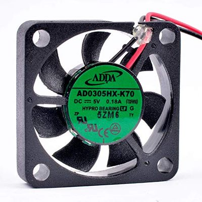 30mm Mini USB Cooling Fan AD0305HX-K70 - Ultra-Thin 5V 0.18A for Laptops and Electronics