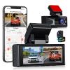 4K Dash Cam with WiFi & APP Control, 4K Front and 2.5K Rear, Dash Camera with ADAS,G-Sensor, 24 Hours Parking Mode, Loop Recording, Night Vision view 1