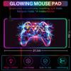 Sbarklo XL Led Gaming Mouse Pad with 14 Light Modes - Light Up Gamer Mouse Pad,31.5 x 11.8in Non-Slip Gamepad Style RGB Large Gamer Mousepad,Black Long Glowing Gaming Accessories for Desk,Waterproof view 2