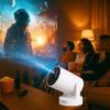 4K Portable Projector, Mini Portable Projector, 4K with WiFi6 & Bluetooth 5.4, 5W HiFi Speaker, Auto Vertical Keystone, 180 Rotatable for Home, Bedroom & Outdoor Fun view 2
