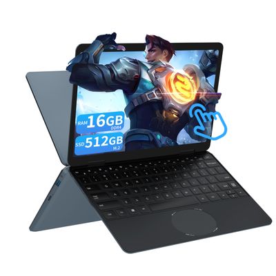 11" 2-in-1 Convertible Laptop with Touchscreen, Processor N150, 16GB DDR4 RAM, 460GB M.2 SSD, FHD IPS (1920x1200), 360 Hinge, Wi-Fi, Backlit Keyboard - Ultra-Light for Study & Work (N150 16+512 G)