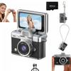 2026 New Mini Digital Camera with 1.47 in LCD Screen 1080P, Mini Keychain Retro Camera with 32GB Card,Retro Digital Cameras with Lanyard, Keychain Size, Birthday Gifts view 1