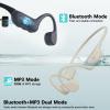 Roujune Bone Conduction Headphones IPX8 Waterproof Swimming Headphones Open Ear Headphones with MP3 Mode 32GB Memory 8H Playtime Bluetooth 5.4 Ear Buds Secure Fit for Running (Green) view 3