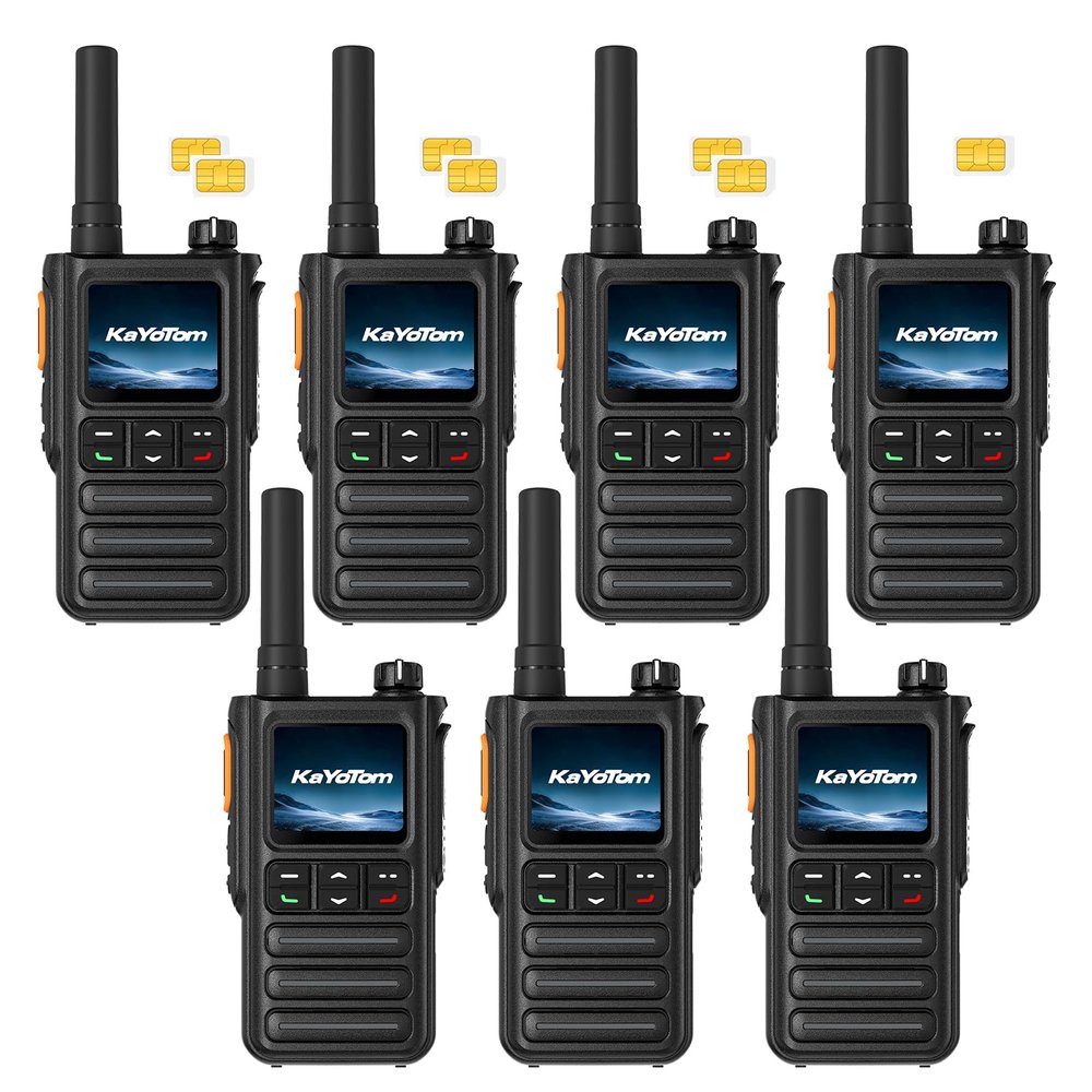 4G LTE POC Walkie Talkies Lifetime Free Rapid Nationwide & Global Communication, Unlimited Range Long Range Two Way Radio, IP65 Rainproof for Outdoor, Logistics, Road Trips & Family(7-Pack)