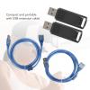 EIMSOAH 2 Pack Portable VR USB Dongle Receiver, Wireless Receiver for Valve Index Controllers Vive Tracker, with USB Extension Cable for SteamVR (Transparent Black) view 3